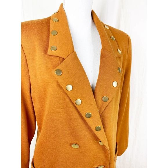 Vintage 1980's Lillie Rubin Studded Wool Knit Skirt and Blazer Suit - Picture 2 of 10